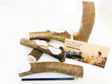 LARGE-WHOLE Rocky Mountain Gobstoppers-Premium Elk Antler Dog Chews (Antlers By-the-Pound) 